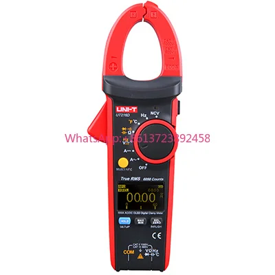 UNI-T UT216D OLED Display 600A True RMS Digital Clamp Meter 17mm Opening AC/DC Current Frequency/Temp Measurement Flashlight