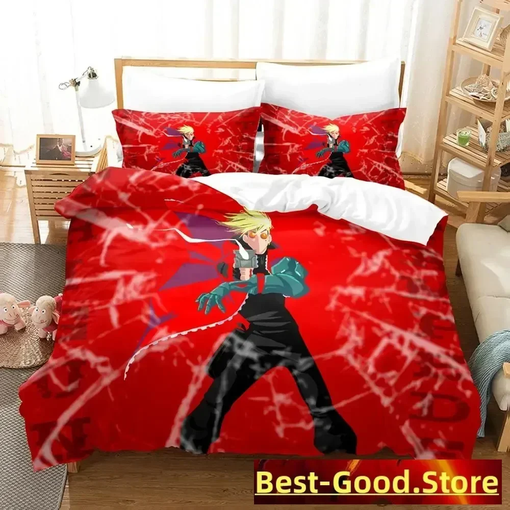 

2023 TRIGUN STAMPEDE Bedding Set Single Twin Full Queen King Size Bed Set Aldult Kid Bedroom Duvetcover Sets Anime parure de lit