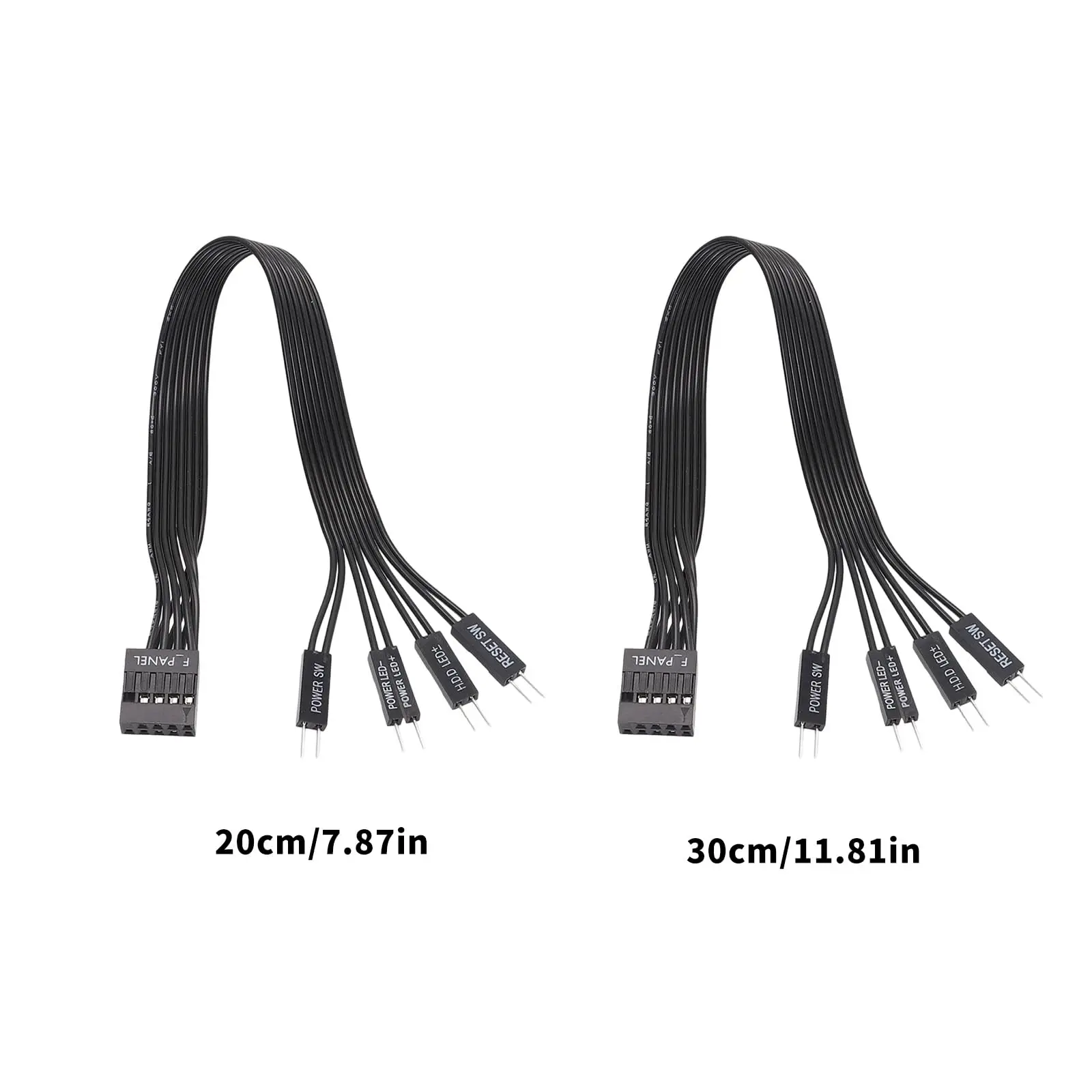 Motherboard Panel Line Extension F-PANEL Female to 2Pin Male Extension LED Reset PC Power Cable Replacement Accessories