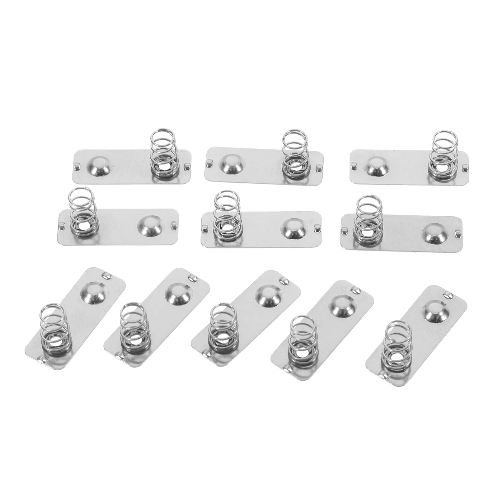 10Pcs Battery Box Spring Metal Contact Plate Silver-Plated Replacement Aa Battery Terminal Spring for Remote Control Electronics