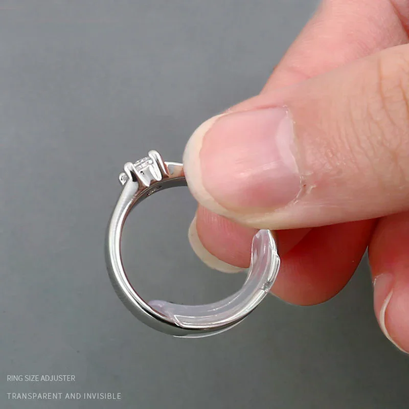 8 Sizes Invisible Clear Ring Size Adjuster Resizer Loose Rings Reducer Ring Sizer Fit Any Rings Jewelry Tools