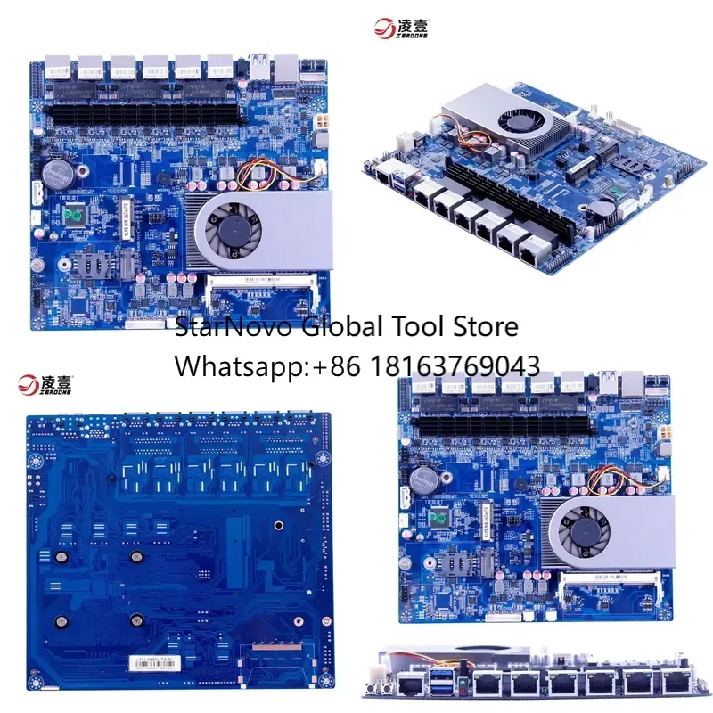 2026 Hot! 6 LAN Network Security Firewall Motherboard 6th Generation Celeron 3865 Router Mainboard