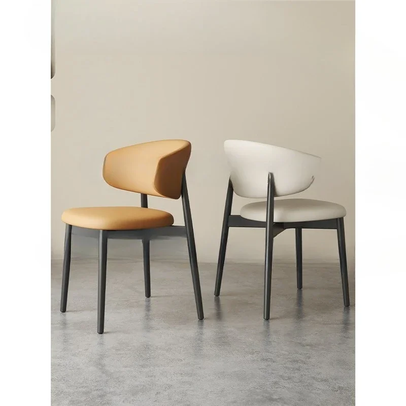 Italian minimalist dining chair, home modern minimalist French retro dining table chair