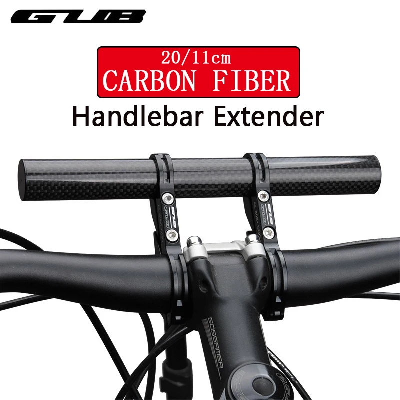 GUB Bicycle Carbon HandleBar Extender Mount Lamp Bracket CNC Aluminum Alloy MTB Bike Flashlight Extension Holder 110-202mm