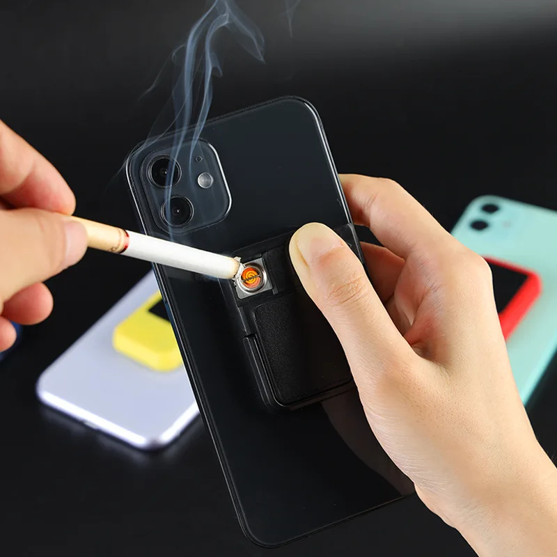 New Tungsten Wire Coil Flameless USB Charging Portable Phone Holder Windproof Metal Outdoor Camping Cigar Lighter Creative Gifts