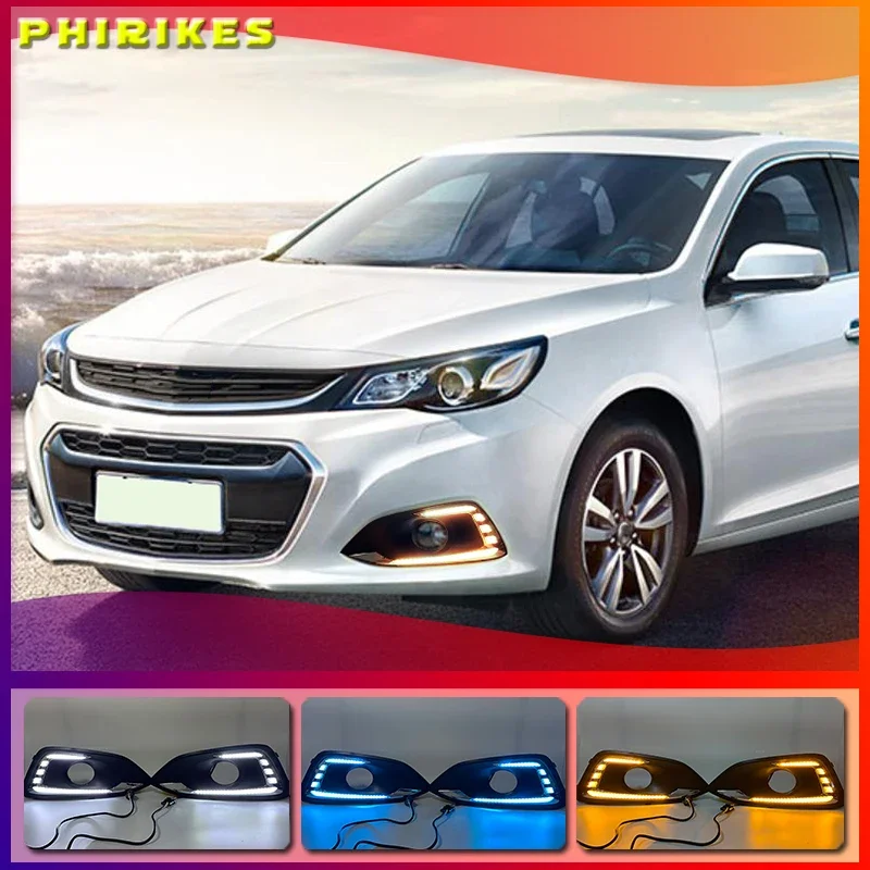 

2PCS DRL with turn signal Daytime Running Light fog lamp Daylight car styling For Chevrolet Chevy Malibu 2016-2018