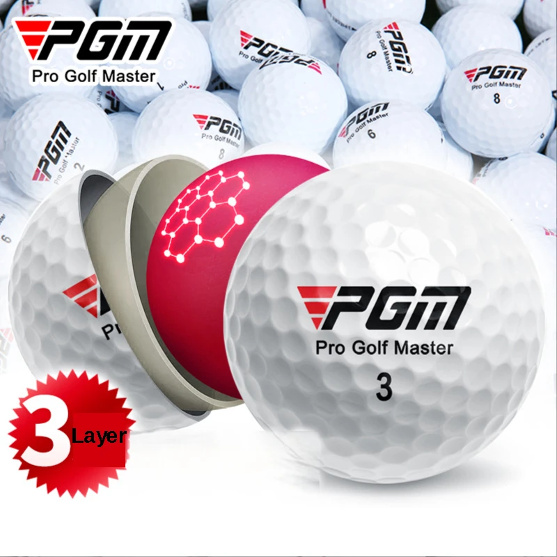 Golf Ball with High Elasticity Rubber Ball, 3-layer Game Ball, Sarin Material, High Backspin, Q002