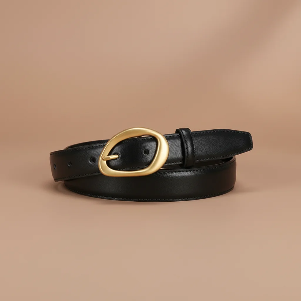 Women Classic Buckle Belt Durable Leather Multi-Functional Belt for Jeans Dress Suit Matching