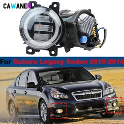 2 Pieces Adjustable Car H11 LED Fog Light Angel Eye DRL Daytime Running Lamp For Subaru Legacy Sedan 2010 2011 2012 2013 2014