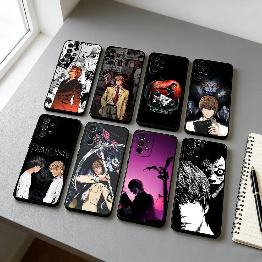 

D-Death N-Note Phone Case Black Silicone Soft For Samsung S25,S24,S21,S22,S23,S30,Ultra,S20,Plus,Fe,Lite