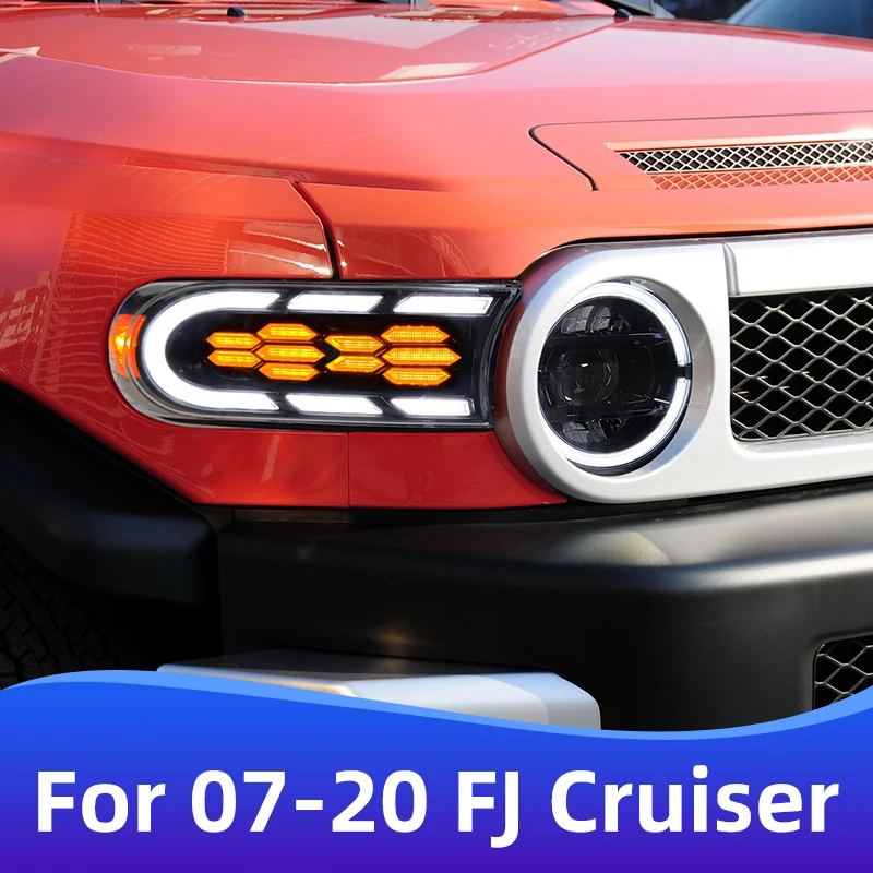 For 2007-2020 Models Toyota FJ Cruiser Retrofit Upgrade LED Headlight Turn Signal Lights Car Accessories DRL