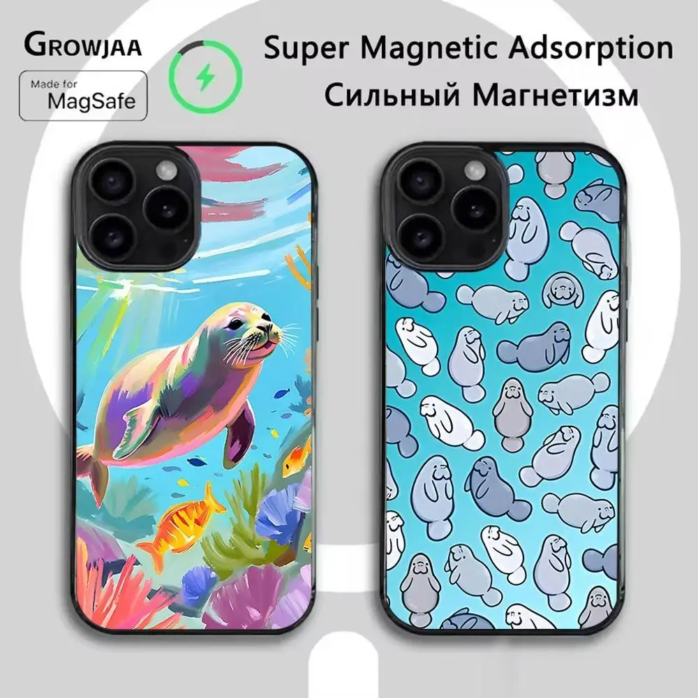 

Seal Animal Cute Phone Case For iPhone 16e,16,15,14,13,12,11,Plus,Pro,Max,Mini Magsafe Magnetic Wireless Charging