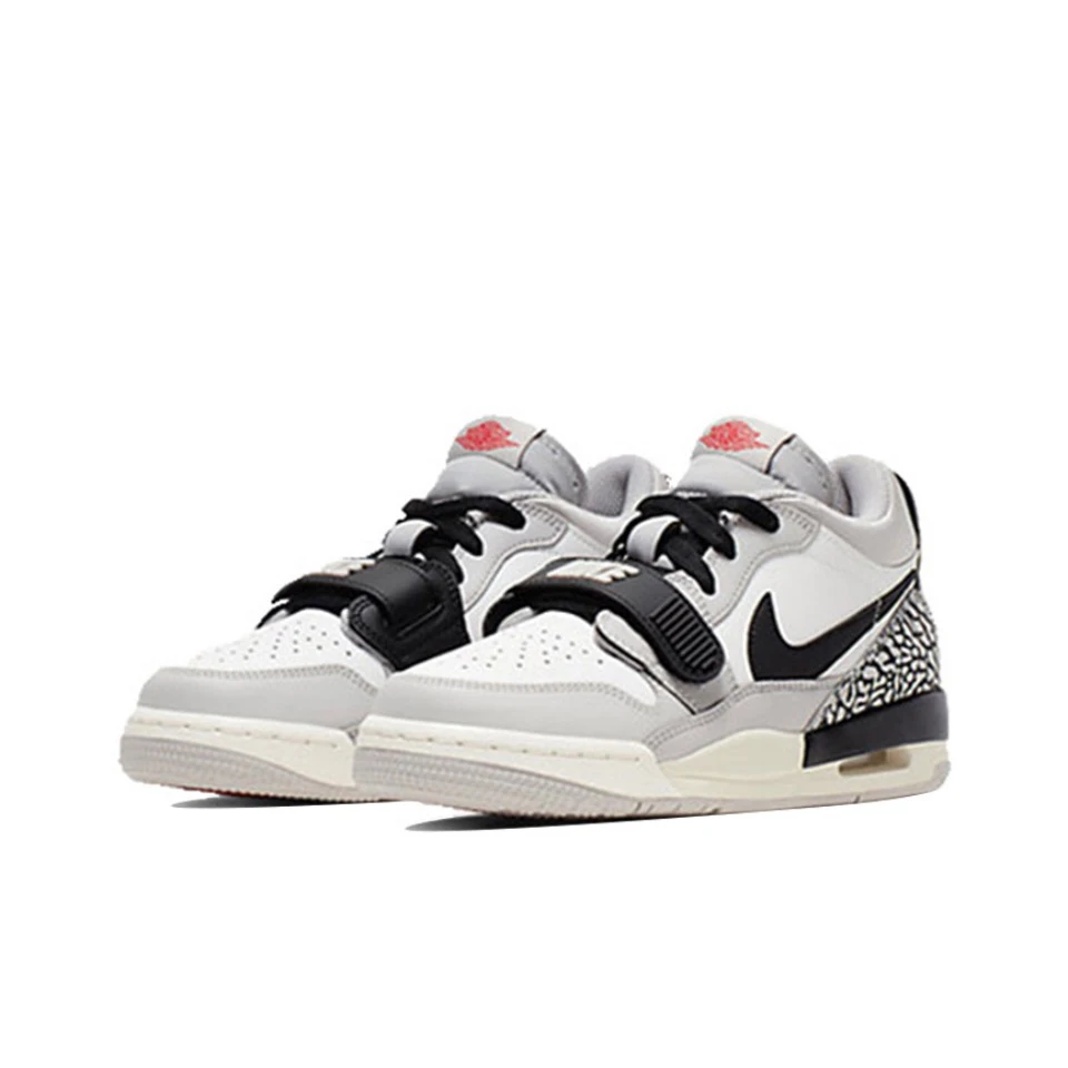 Original Air Jordan Legacy 312 Low \'White Cement\' GS Size For Women Retro Classic Casual Street Basketball Shoes CD9054-101