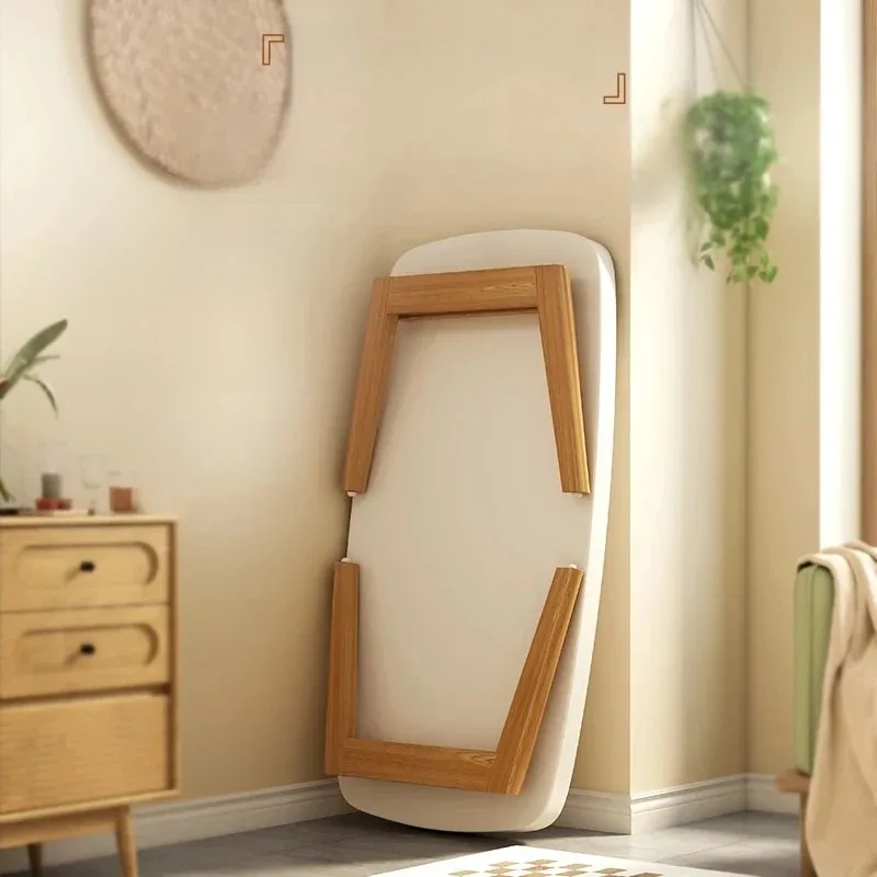 Foldable Solid Wood Coffee Table Space-Saving Multifunctional Desk for Small Apartment Minimalist Modern Kitchen Table