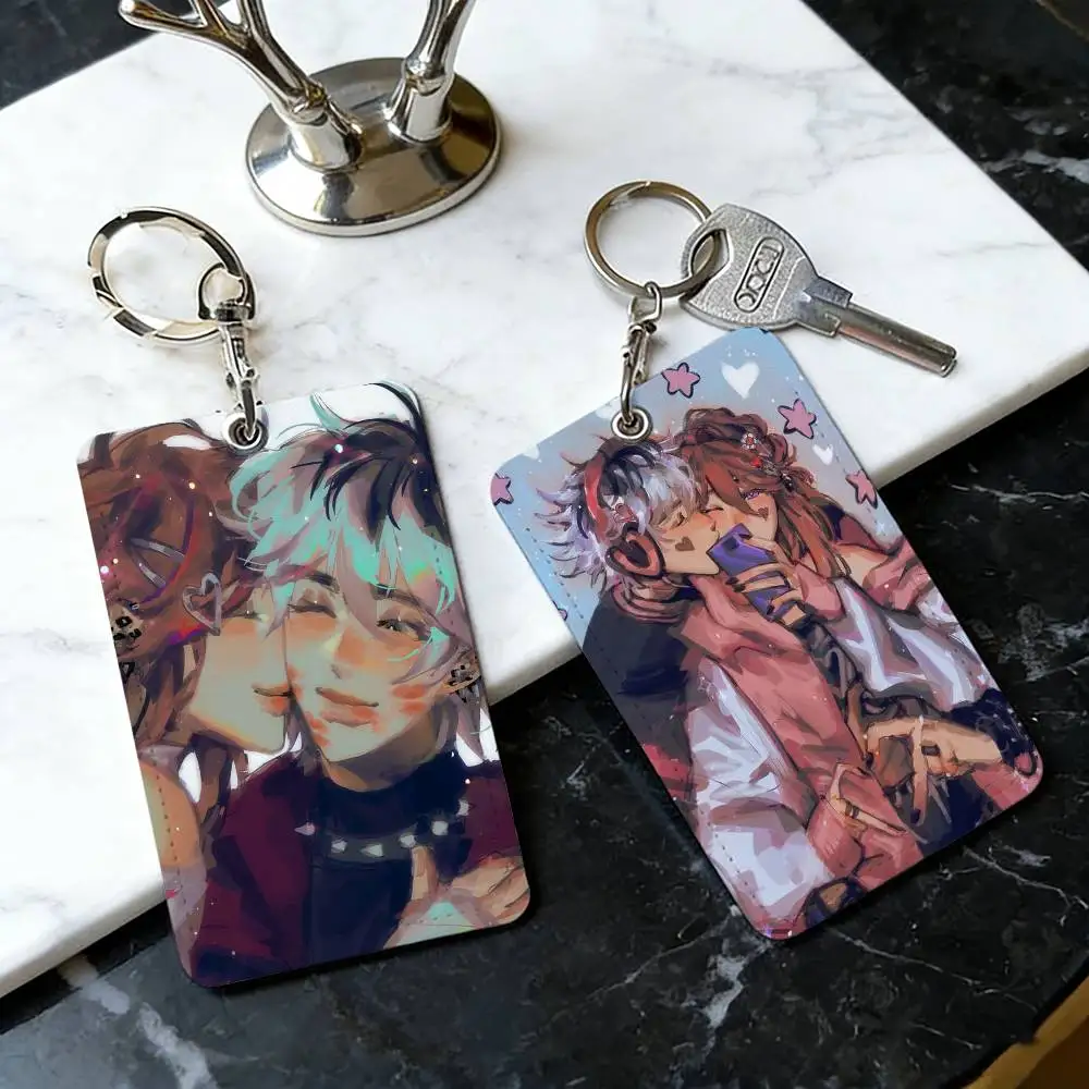 Manga Cherry Crush   Community Access Card Holder Elevator Card Sensor Drop Card Protector Keychain