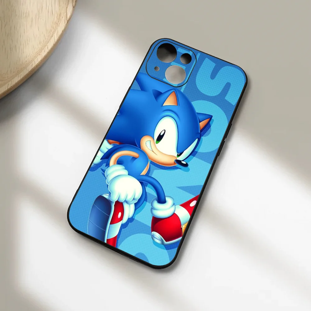 S-Sonics Cute H-Hedgehogs Phone Case For Iphone 15 11 13 14 15 16 Pro Max 7 8 Plus X Xr Xs Max Se2020 12mini Cover Case