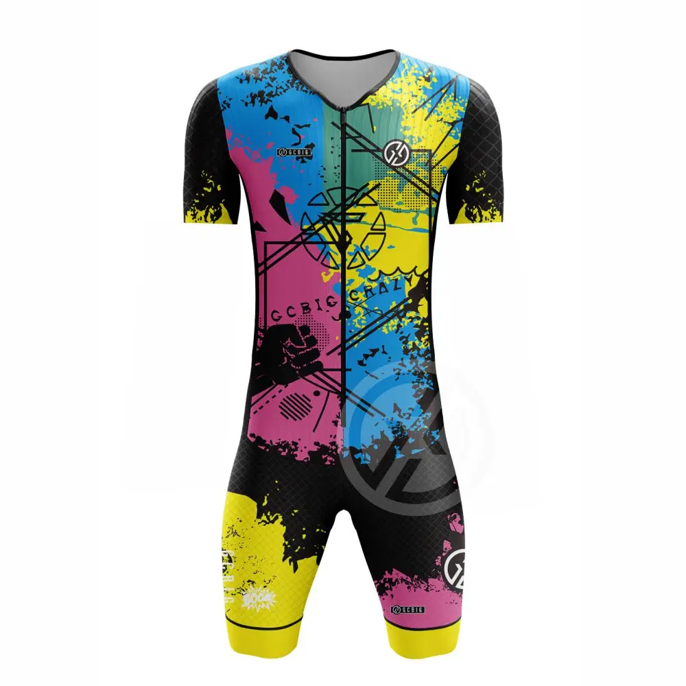 GCBIG Triathlon Jersey Mens High Quality Lycra Boby Suit MTB Road Bike Speed Suit Swimming Skinsuit Ropa Ciclismo Jumpsuit