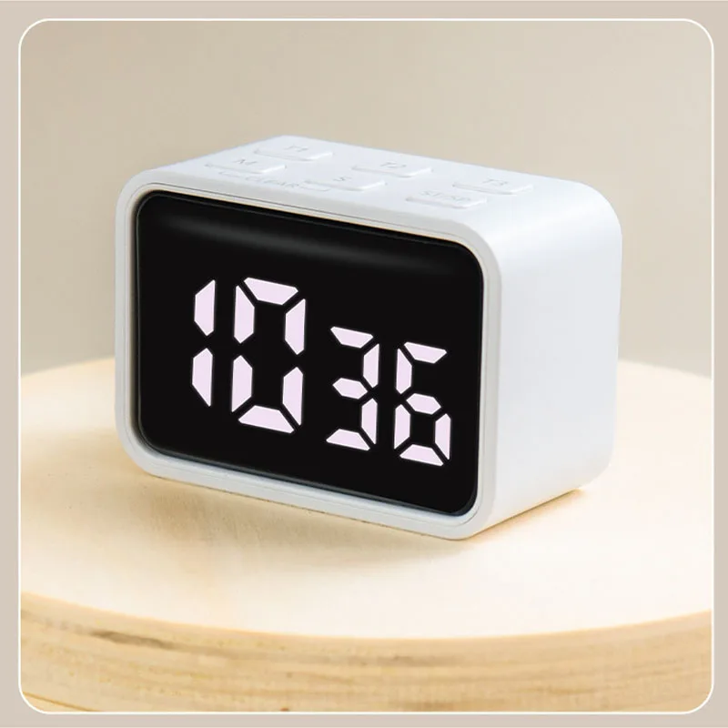 Mini Digital Timer LED Visual Timer for Study Cooking Sleep House Countdown Alarm 3 Preset Time Home Rechargeable Kitchen Timer