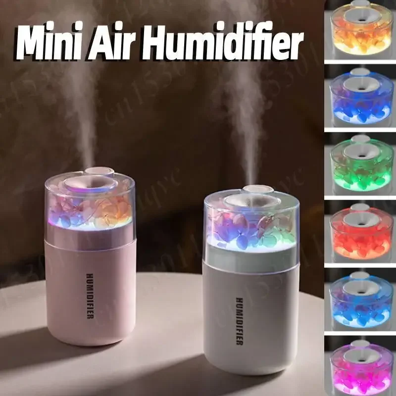 Humidificador de Vapor Frío 2025 con Luz de 7 Colores, Mini Difusor de Aroma Portátil para Auto, Hogar y Escritorio, Pequeño Difusor de Aceite Esencial