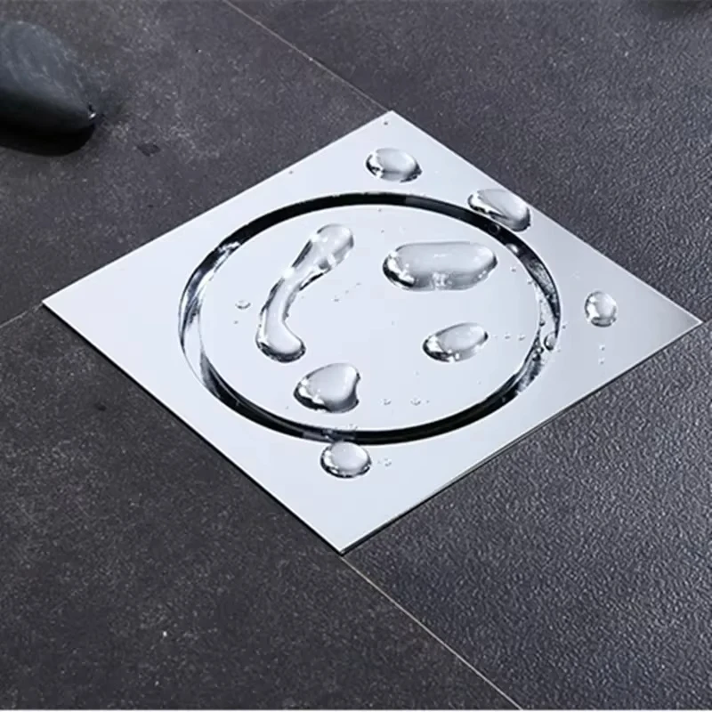 Anti Odor Floor Drain 10*10 Tile Insert Square Floor Waste Grates Bathroom Drain Brass Invisible Linear Drain for Shower Floor