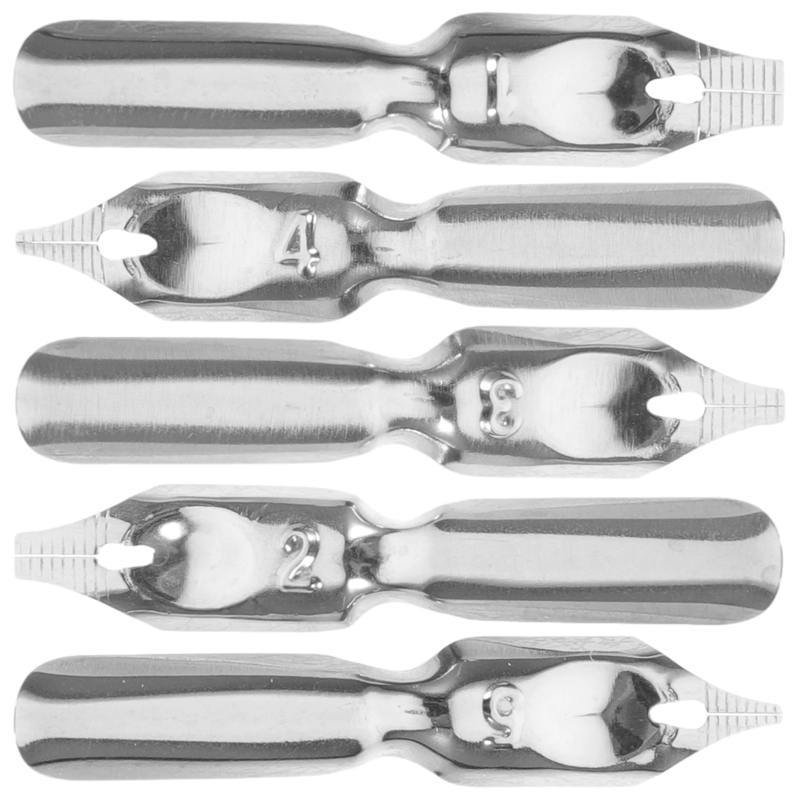 

5pcs Steel Pen Nibs Replacement Calligraphy Writing Smooth Signing Practice Nib Set For Dip Fountain Pens Students Stationery