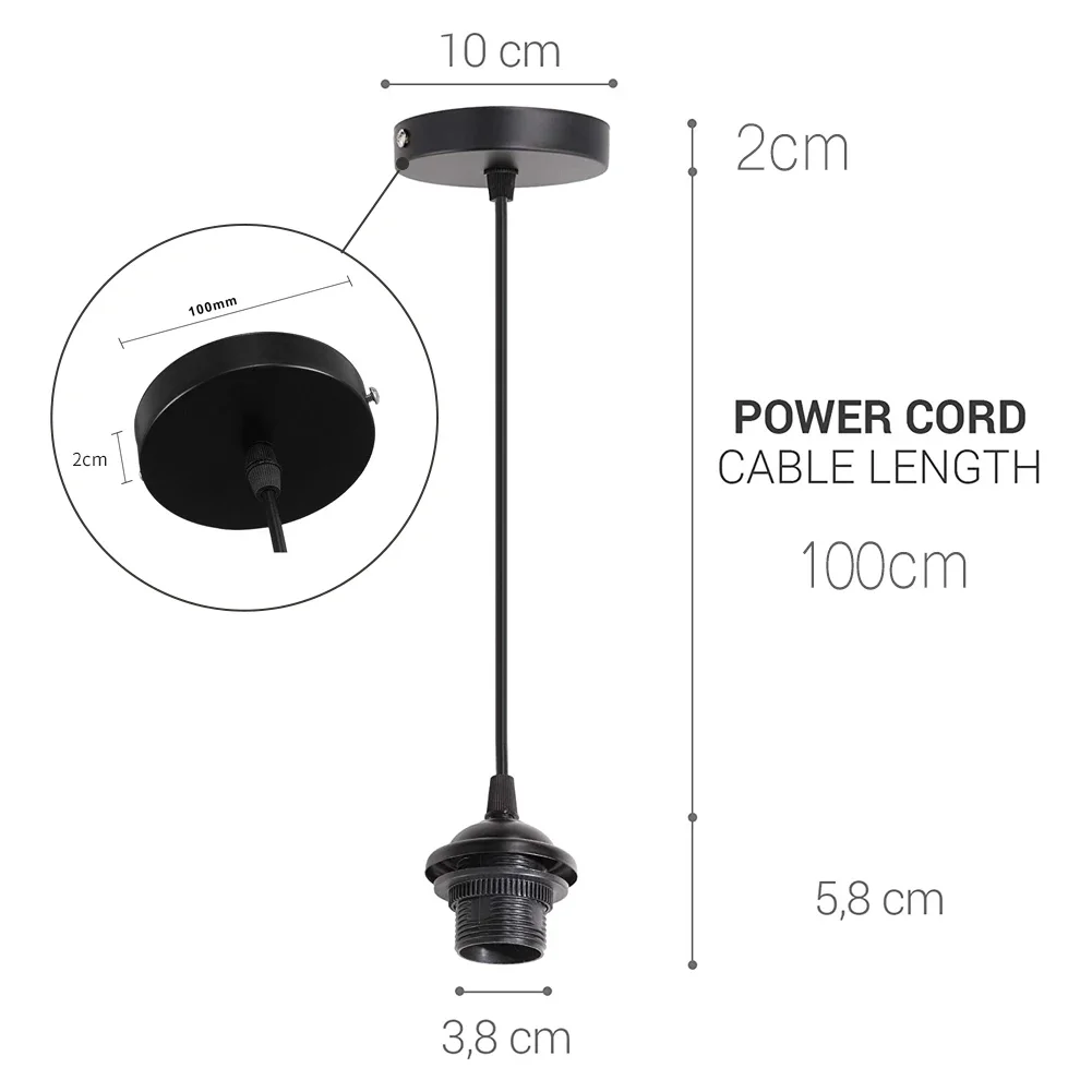 Semplicità moderna Led Base lampade a sospensione E27 portalampada presa 110V 220V lampada E27 Base per lampadina di illuminazione domestica