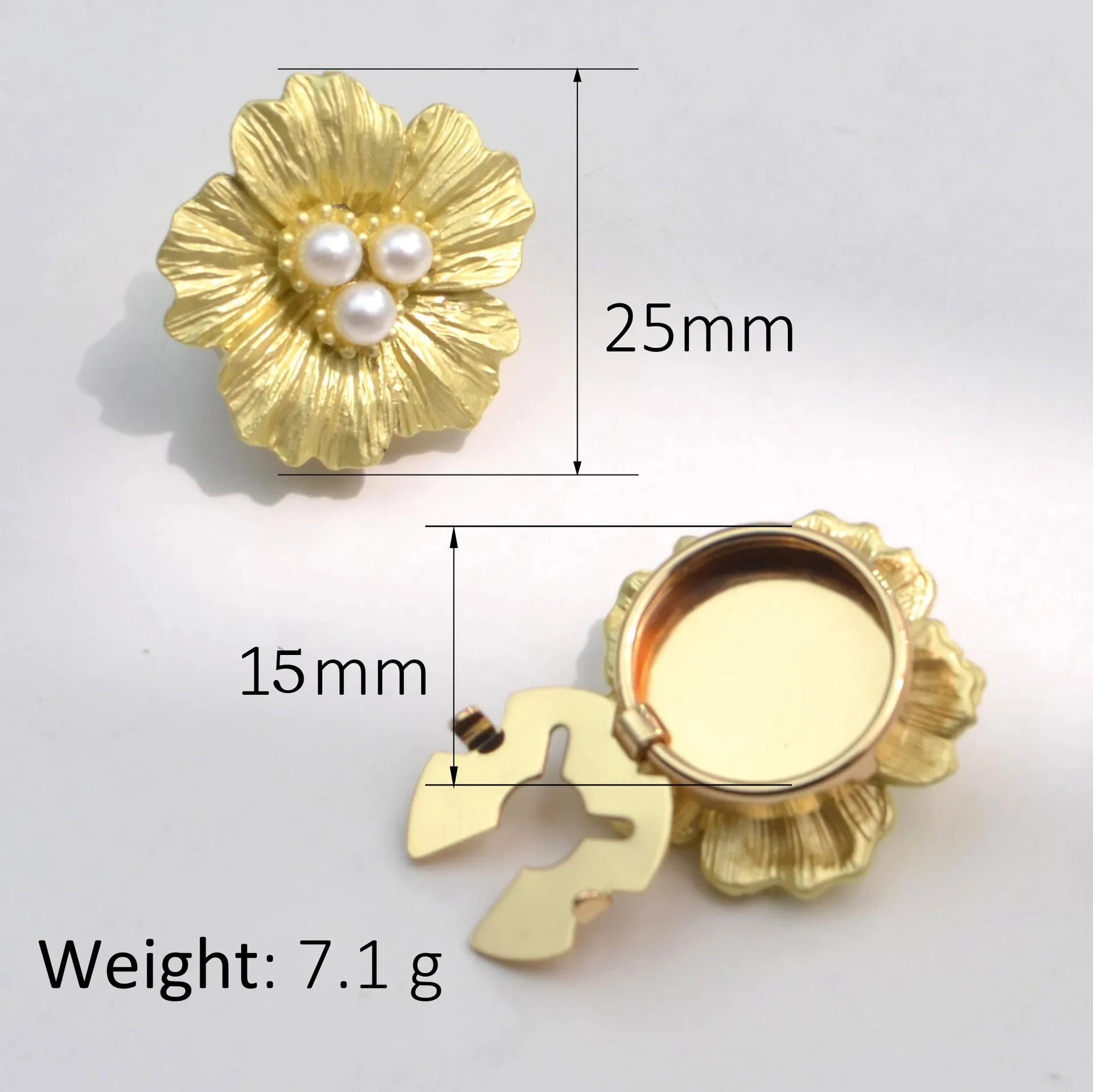 2PCS Mode Metall Blume Knopf Abdeckungen für DIY Kleidung Dekorative Knopf, Legierung Hemd Hülse Knopf Dekoration – Detail 10