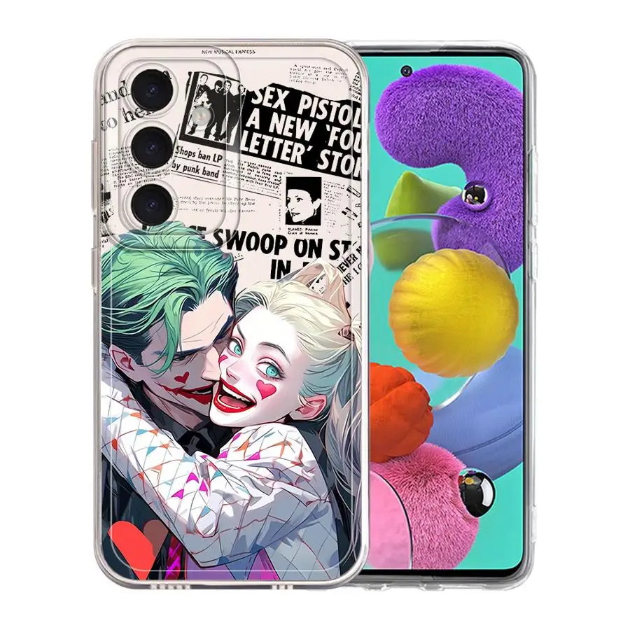 J-Joker Harley Quinn phone Case for Samsung A03s A03 Core A04e A05s A06 A10s A20s A21s A30 A31 A50s A51 A71 4G A72 4G 5G A73 5G