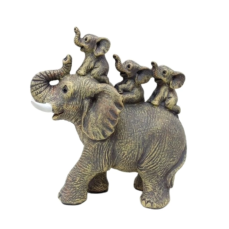 

Recreation Elephant Figurine Resin Calf Kids Miniature Home Novelty Ornament Handcraft Decor Mother's Day Present for Father