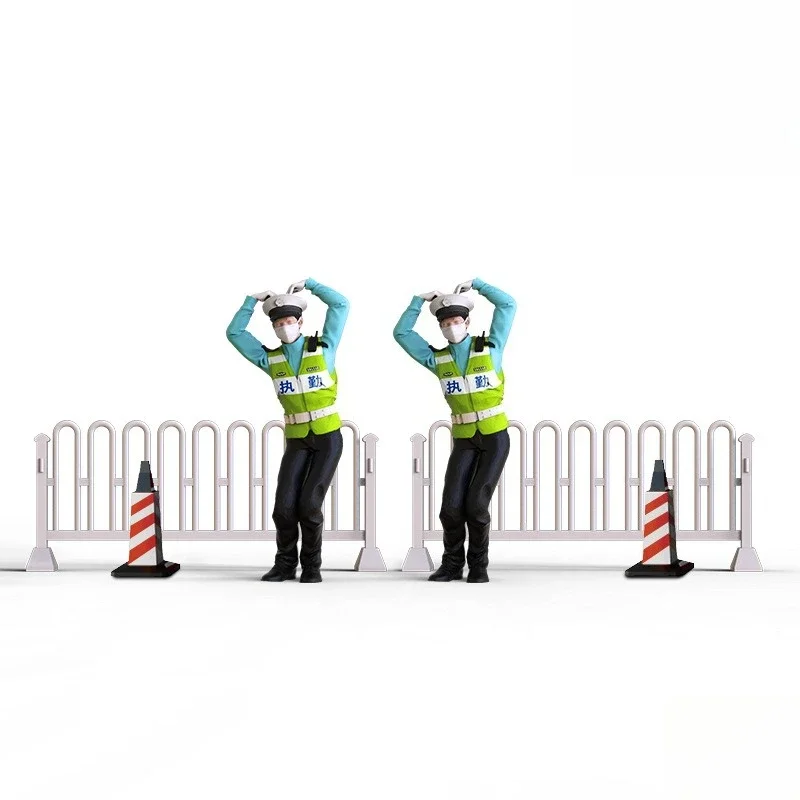 

1:64 Traffic police series doll set simulation model