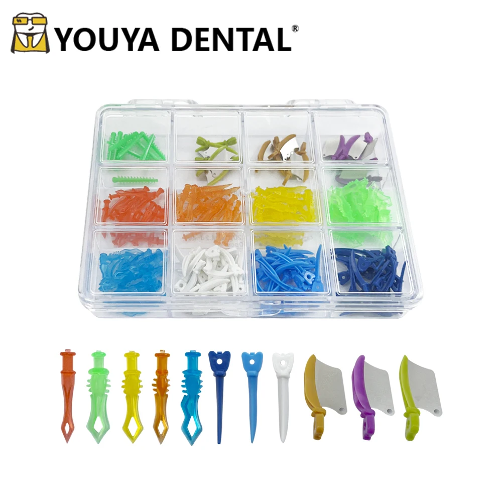 

Dental Diamond Wedges Knife Matrix System 185Pcs Disposable Wedges Tooth Gap Wedge Wedge Kit Refill Dentistry Tools