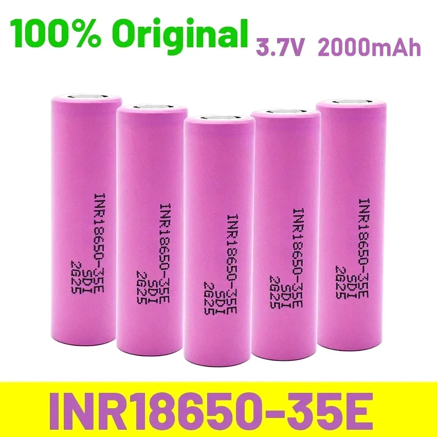 New Original 18650 Battery 35E 3.7V 2000mAh Discharge 18650 Li-ion Battery 3.7v INR18650-35E Rechargable Battery for Flashlight