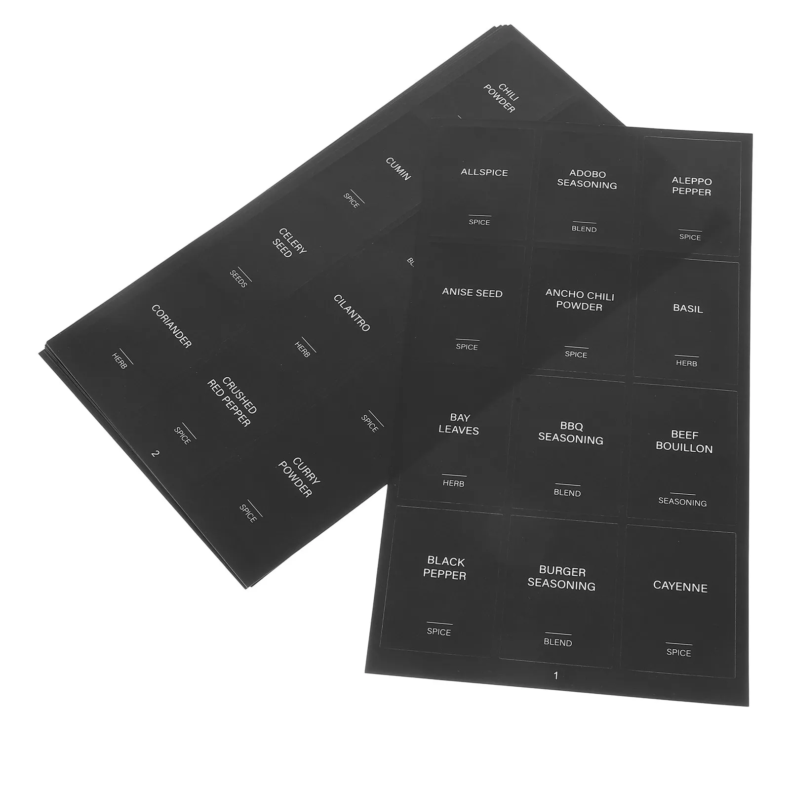 

32Pcs Waterproof Rectangle Self-Adhesive Spice Labels Stickers for Kitchen Pantry Organization Food Jar Container Seasoning
