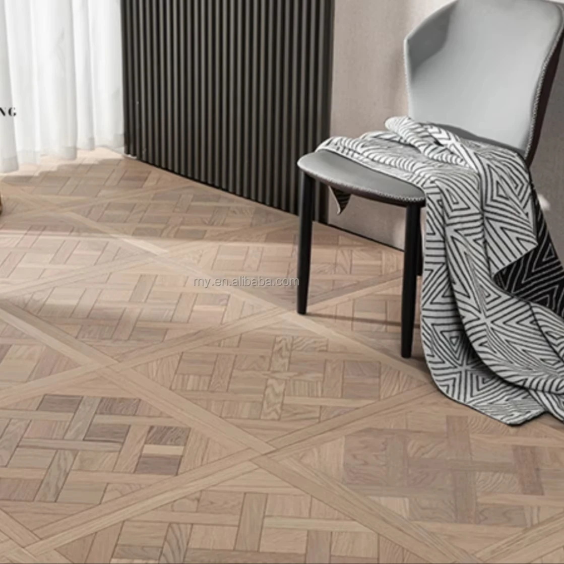 

Customized version Modern style 600x15 (1.2) mm Oak Art Engineering Floor Tile Brushing Process