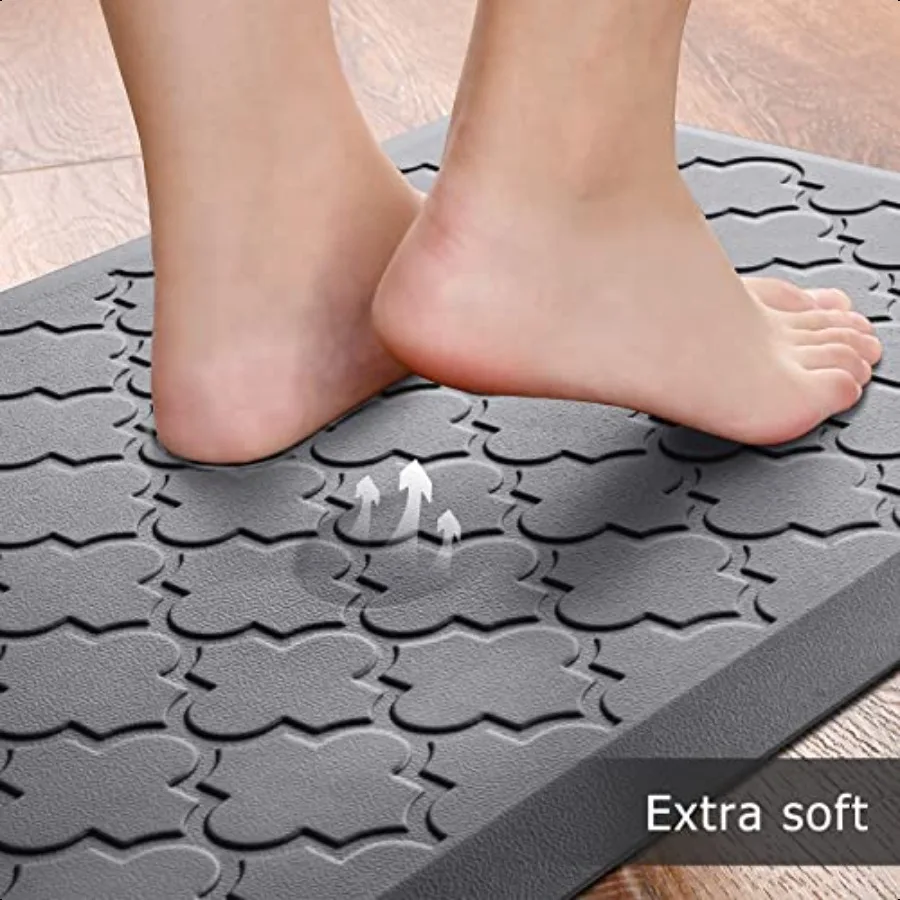 Kitchen Mat [2 PCS] Cushioned AntiFatigue Floor Mat Waterproof Noid Ergonomic Comfort Foam Rugs Standing Mat for Kitchen Floor
