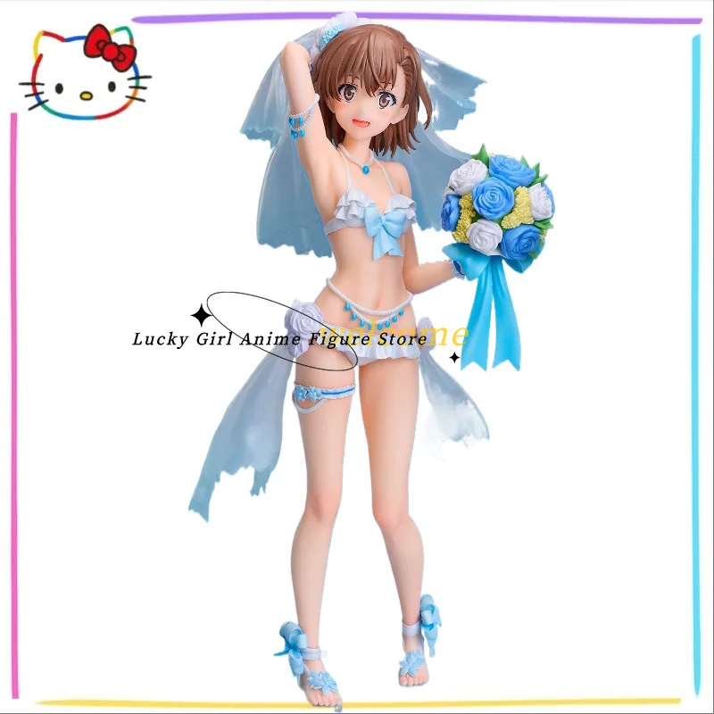 In Stock Original Toaru Kagaku No Railgun T Mikoto Misaka Wedding Swimsuit Ver Figure Model Gift Toy Doll Girl