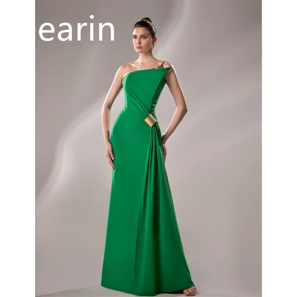 Customized Formal Gown Dearin One-shoulder Column Floor Length Skirts Vertically Bespoke Occasion Dresses Evening Saudi Arabia P