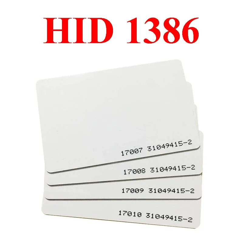 5/10Pcs HID Corporation 1386 ISOProx II PVC Gloss Finish Imageable Proximity Access Card 125KHz 26Bit Thin Card Tag Rewritable