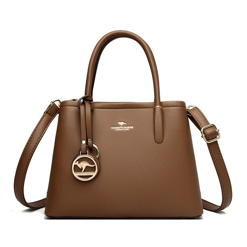 

3 Layers Large Capacity Women Tote Bag Soft Leather Luxury Handbags Women Bags Designer Solid Color Crossbody Bag Hand Bags 2025