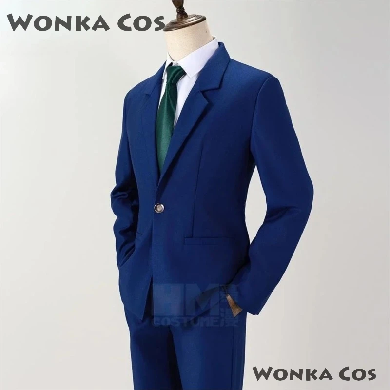 

Blue Suit Shirt Tie Pants Cosplay Anime Jimmy Kudo Kusuda Rikum Cosplay Costume Wig Daily Wear Christmas Con Uniform