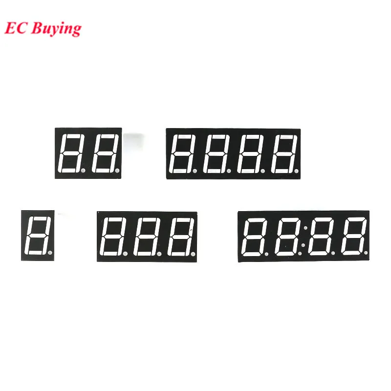 5pcs 0.56inch LED Display 7 Segment 1 Bit/2 Bit/3 Bit/4 Bit Digital Tube Red Common Cathode Anode Digital 0.56" led 7segment