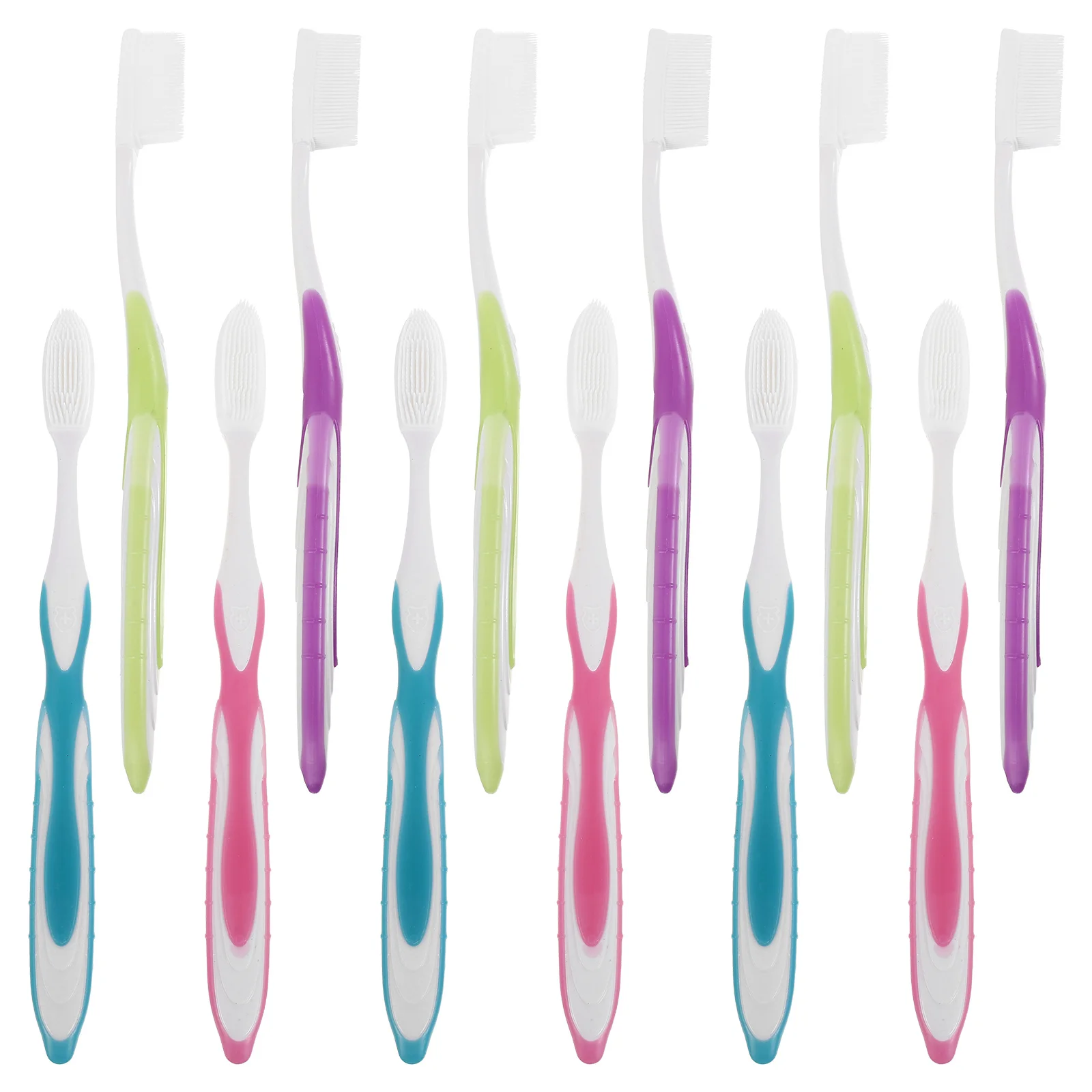 

12Pcs Extra Soft Nano Toothbrush Set for Adults Deep Cleaning Between Teeth Large Brush Head Travel Size Manual Brushes Kit