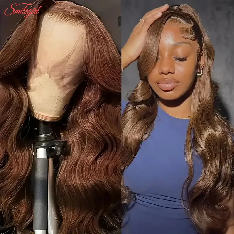 

Lace Front Wig Human Hair Chocolate Brown Lace Front Wig Human Hair For Women Body Wave Pre Plucked 30 Inch 13x4 Wigs Human Hair