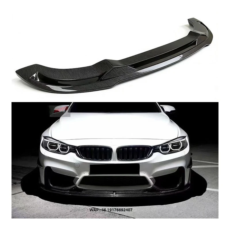 

ForBMW F8X F80 M3 F82 F83 M4 2014-2019 RZA Style Carbon Fiber Front Lip Car Front Bumper Spoiler