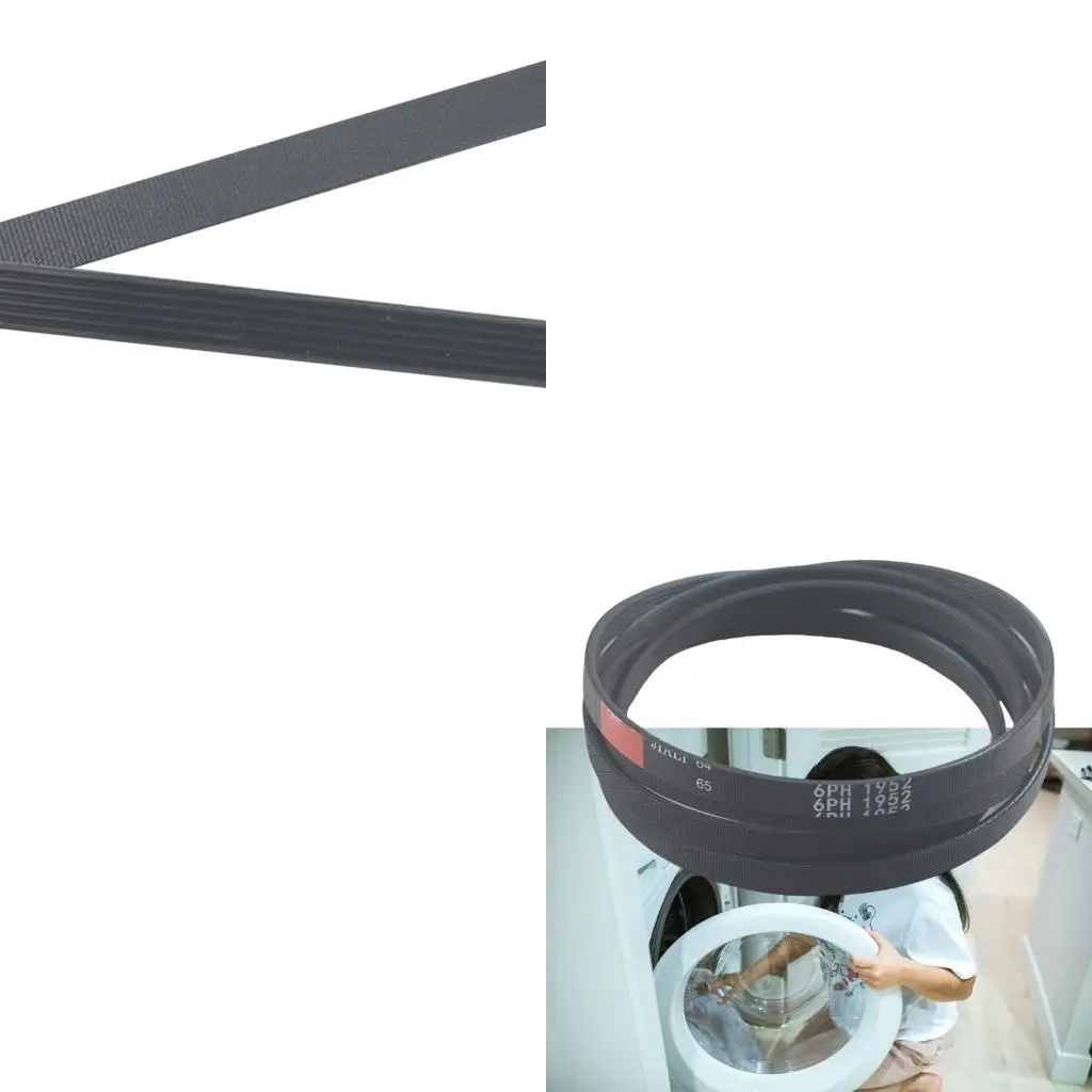 J6PE 6PH1952 Washer Drive Belt Transmission Belt Replacement Part for Washing Machine Dryer Rubber Closed Looping Belt