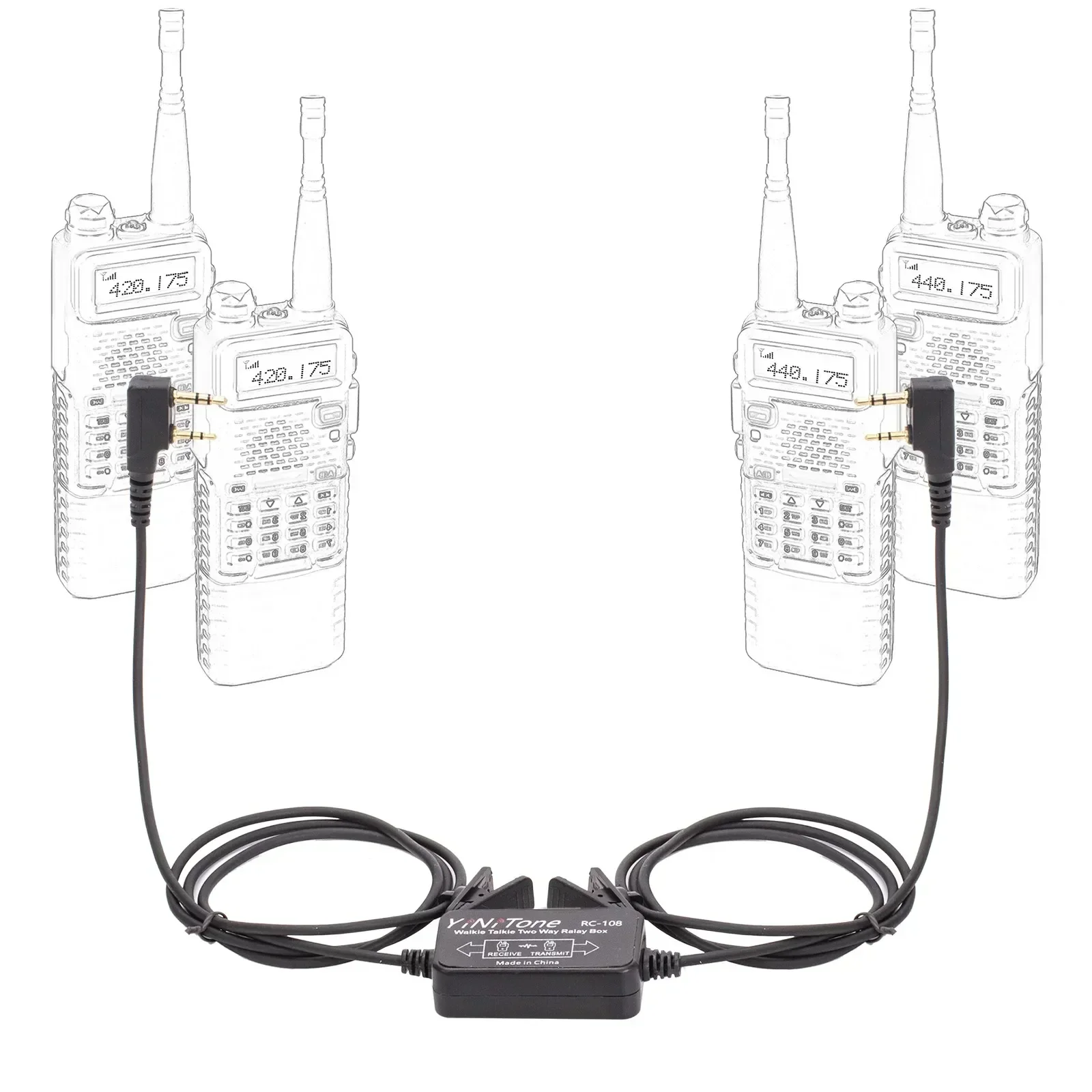 652F RC-108 citations bidirectionnelles Walperforated Talkie répéteur Box Compatible Déterminer Radio BF-888S UV-5R GT-3 TYT-Wouxun652F RC-108 bidirectionnel