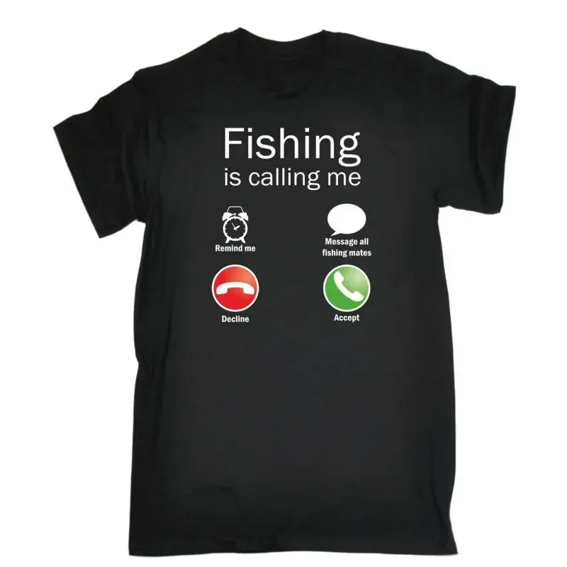 Fishing Is Calling Me Funny Joke Fly Sailing Rod T Shirt