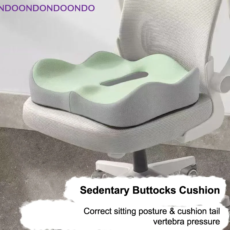 

Curved Design Coccyx Comfort Cushion with Memory Foam; Ideal for Car and Office, 1PC