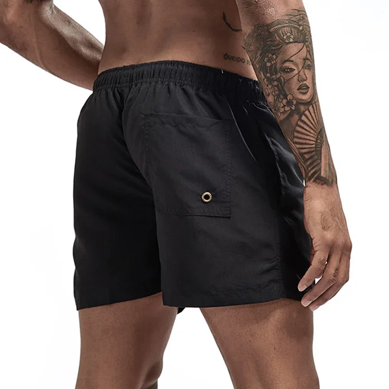 Coconut Tree Print Swim Trunks for Men Summer Quick Dry Beach Shorts with Mesh Lining Side Pocket Swimwear Swimsuit Board Shorts