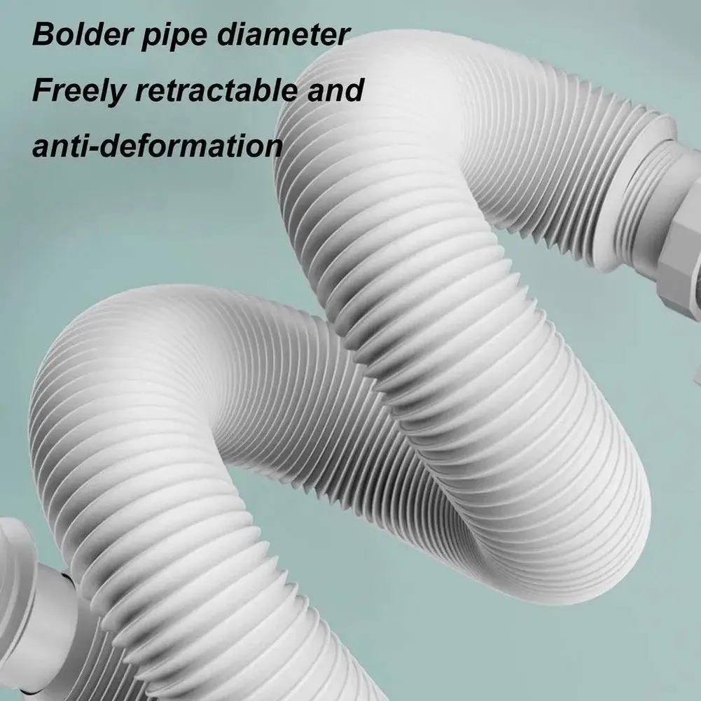 Drain Pipe for Home Sink with Adjustable Telescoping Feature Designed for Reduction Fits 40mm and 50mm Drain Pipe Systems